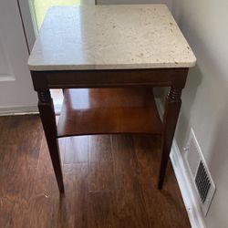 Mid Century modern Granite Top Side Table