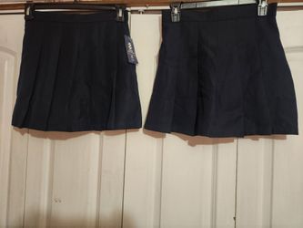 Lots of 2 NWT Girl's Plus IZOD Uniform Skirts, Navy, Sz. 10.5 Plus