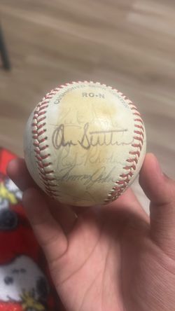 Signed baseball by dodger team 1(contact info removed)