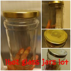Glass Jars Lot Of $8 (50c EA)