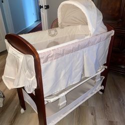 Baby Bassinet Portable Crib with Changing Station and Storage