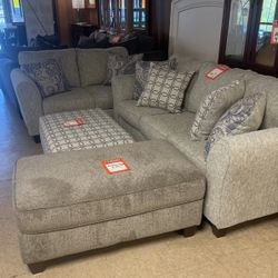 Brand new sofa, 599 cocktail ottoman $249 loveseat 599