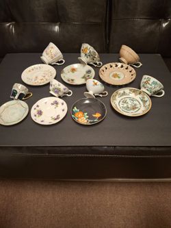 6  vintage tea cup saucer sets