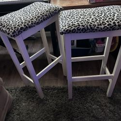 Refurbished And Reupholstered Barstools -2