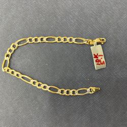 10k Gold Figaro Bracelet 