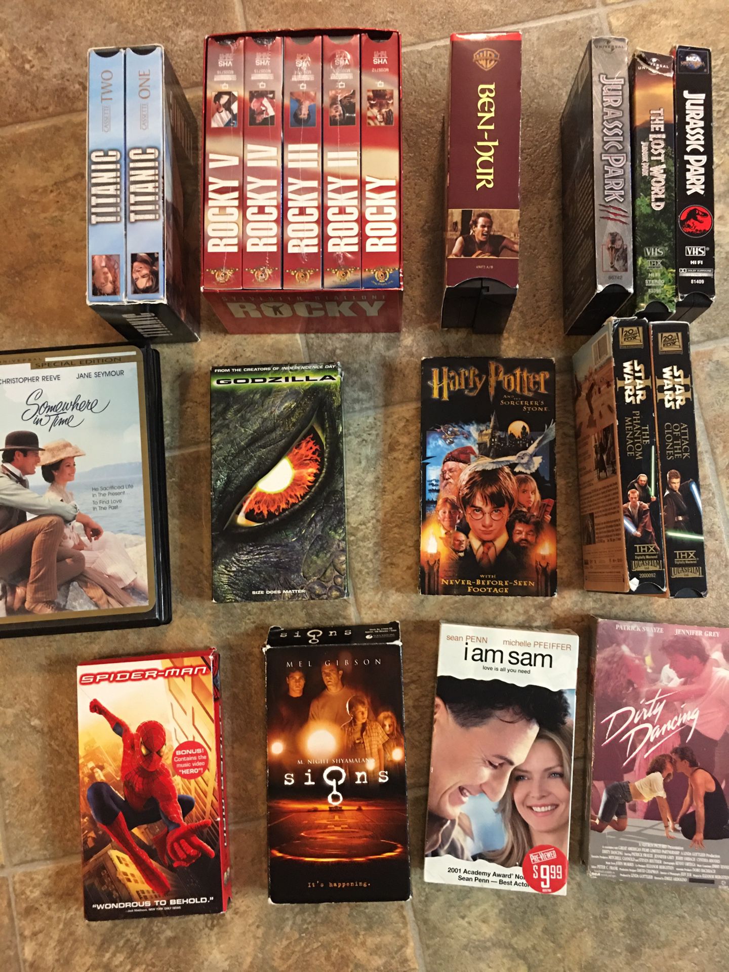 19 classic movies on tape $10 or best offer takes all
