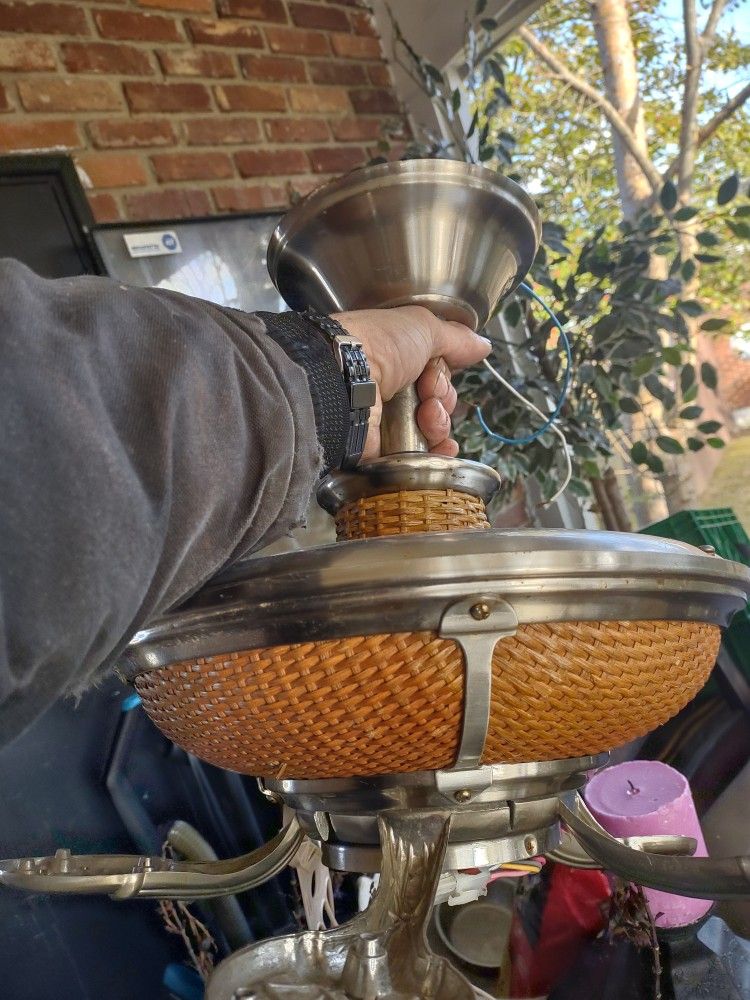 Wicker Stainless Ceiling Fan