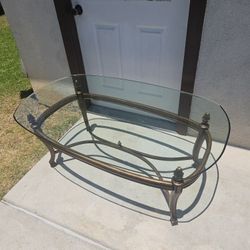 Glass Oval Coffee Table