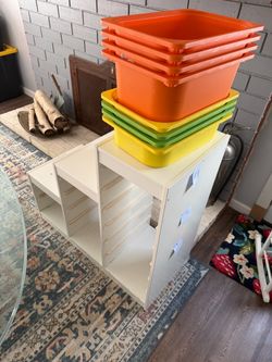 IKEA TROFAST Storage Unit – White with 6 Bins