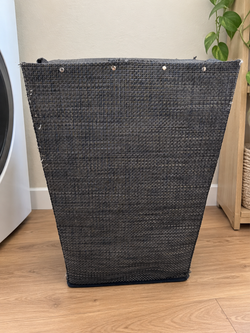 Large Woven Storage Basket / Laundry Hamper – 24” Tall