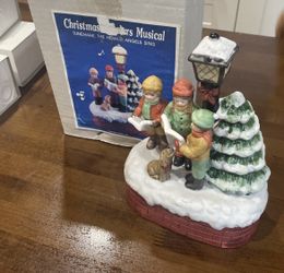 Christmas Holiday Carolers Musical Box Hark The Herald Angels Sing