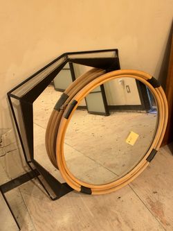 Round Rattan Mirror