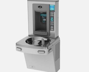 OASIS Refrigerated Electronic Contactless Bottle Filler and Fountain Combo ADA