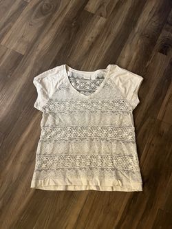 Chico’s Off White Lace Top Size One