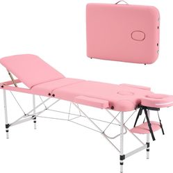 Massage Tables Portable Lash Bed for Eyelash Extensions Professional Aluminum 3 Folding Lightweight Height Adjustable Facial Spa Beauty Salon Tattoo H