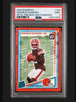 Shedeur Sanders Red Pandora PSA 9