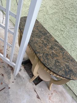 Cream console table