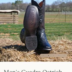 Authentic Cuadra Quill Ostrich Square Toe Boots