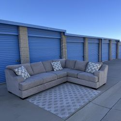 FREE DELIVERY - Modern Gray Sectional Sofa