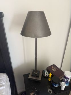Dark silver/metallic lamp