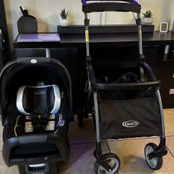 Like NEW SnugFit 35 DLX Infant Car Seat + SnugRider Elite Car Seat Carrier,