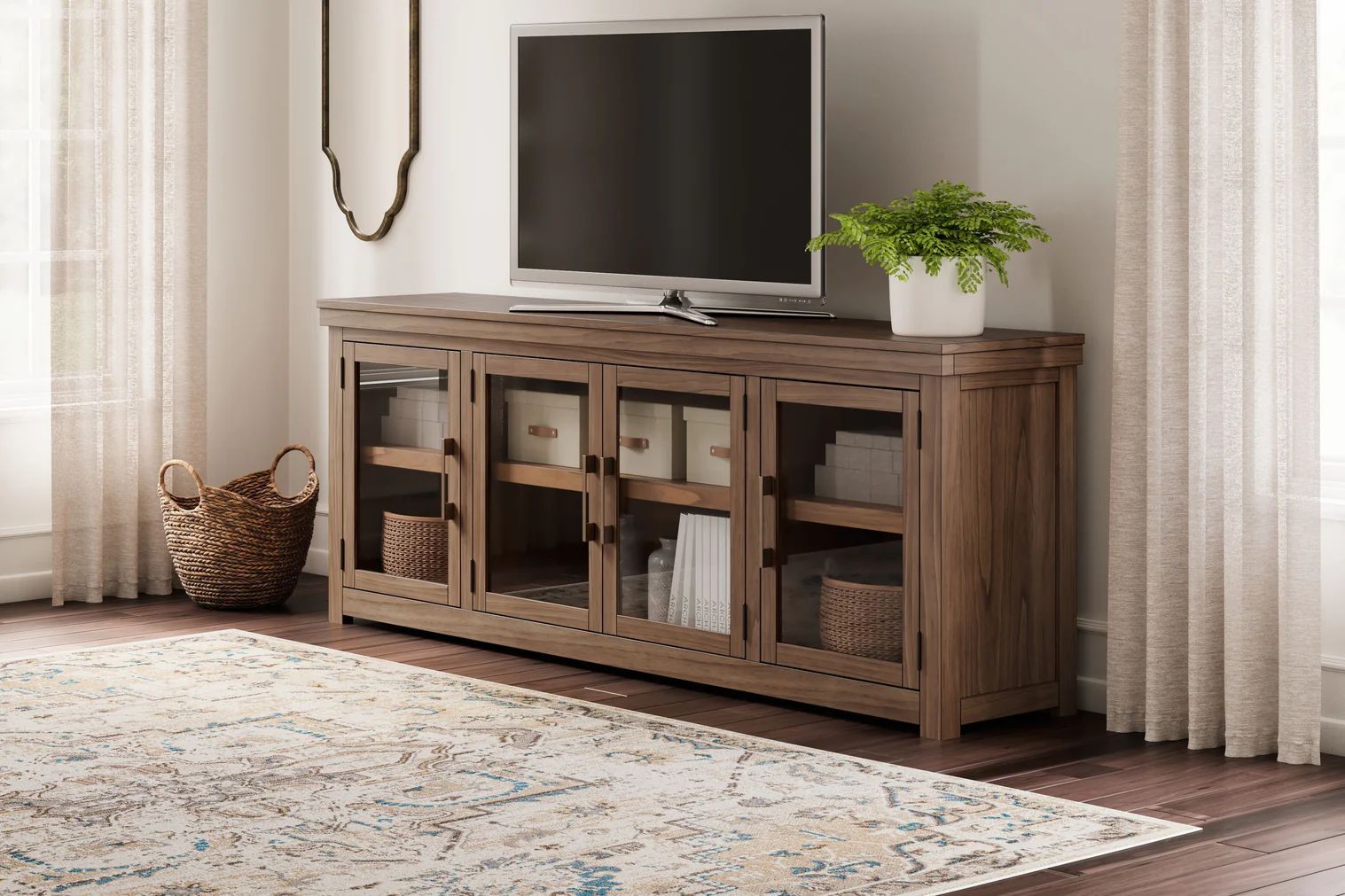 BROWN TV STAND