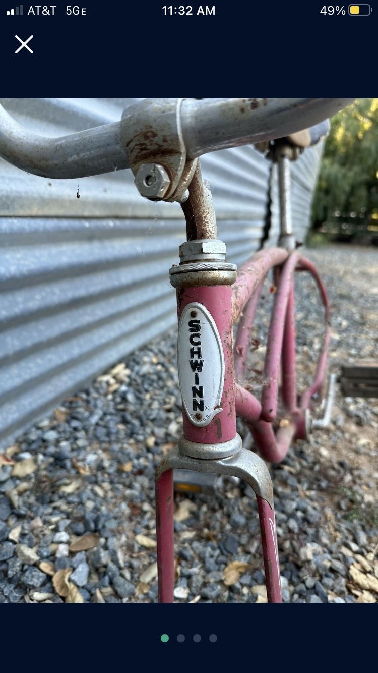 Vintage Chicago Schwinn Bike Frame 20”