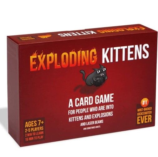 Exploding Kittens Original Edition Kids Family Russian Roulette Card Game Goats Tacos Burrito 7+ New