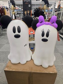 👻 Mickey & Minnie Mouse Ghost Blow Molds Set 👻