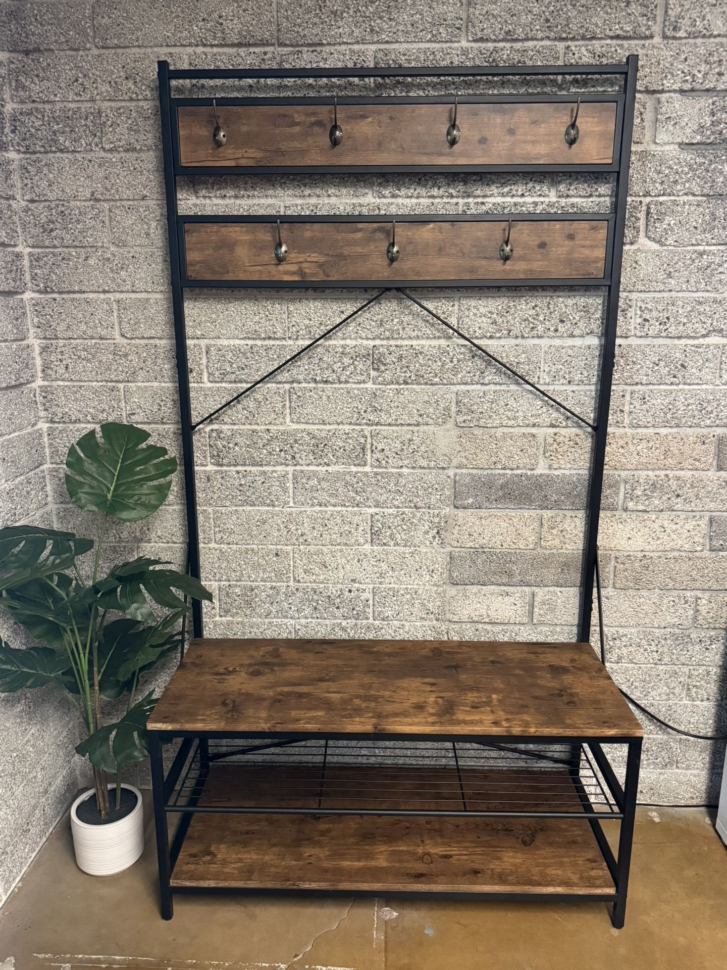 Industrial Coat Rack Hall Tree