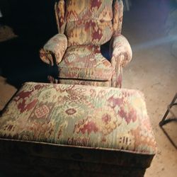 Living ROOM Chair And Oversize OTTOMAN