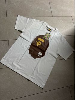 Brown and white Bape tee