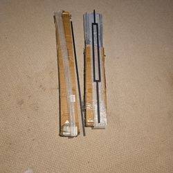 Black metal square railing spindles