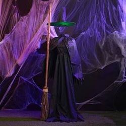 Invisible Animated Witch Halloween Decoration 6ft.