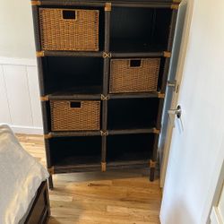 Woven Basket Cabinet 