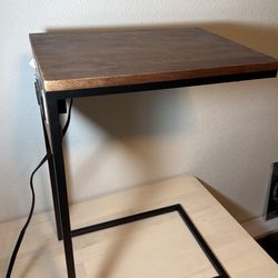 Side table over couch with power