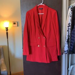 INC International Concepts Women’s Dress Jacket Red Large 