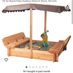 New Kids Sandbox With Benches
