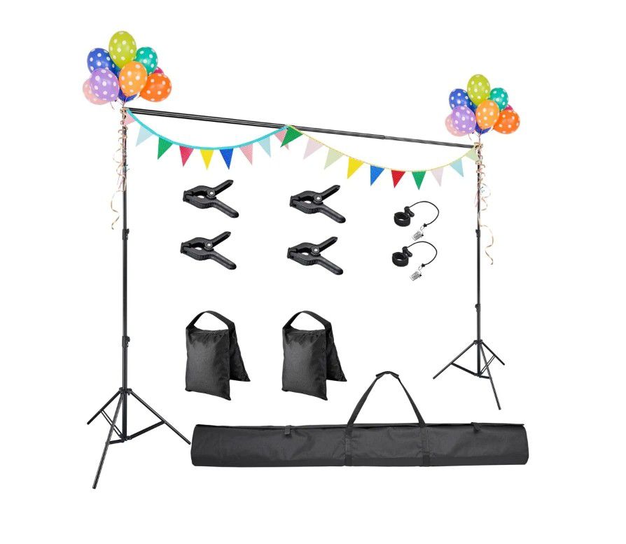 10ft Backdrop Stand Photo Video Studio Adjustable Background Support System Kit  - Photo Equipment - Spring Sale