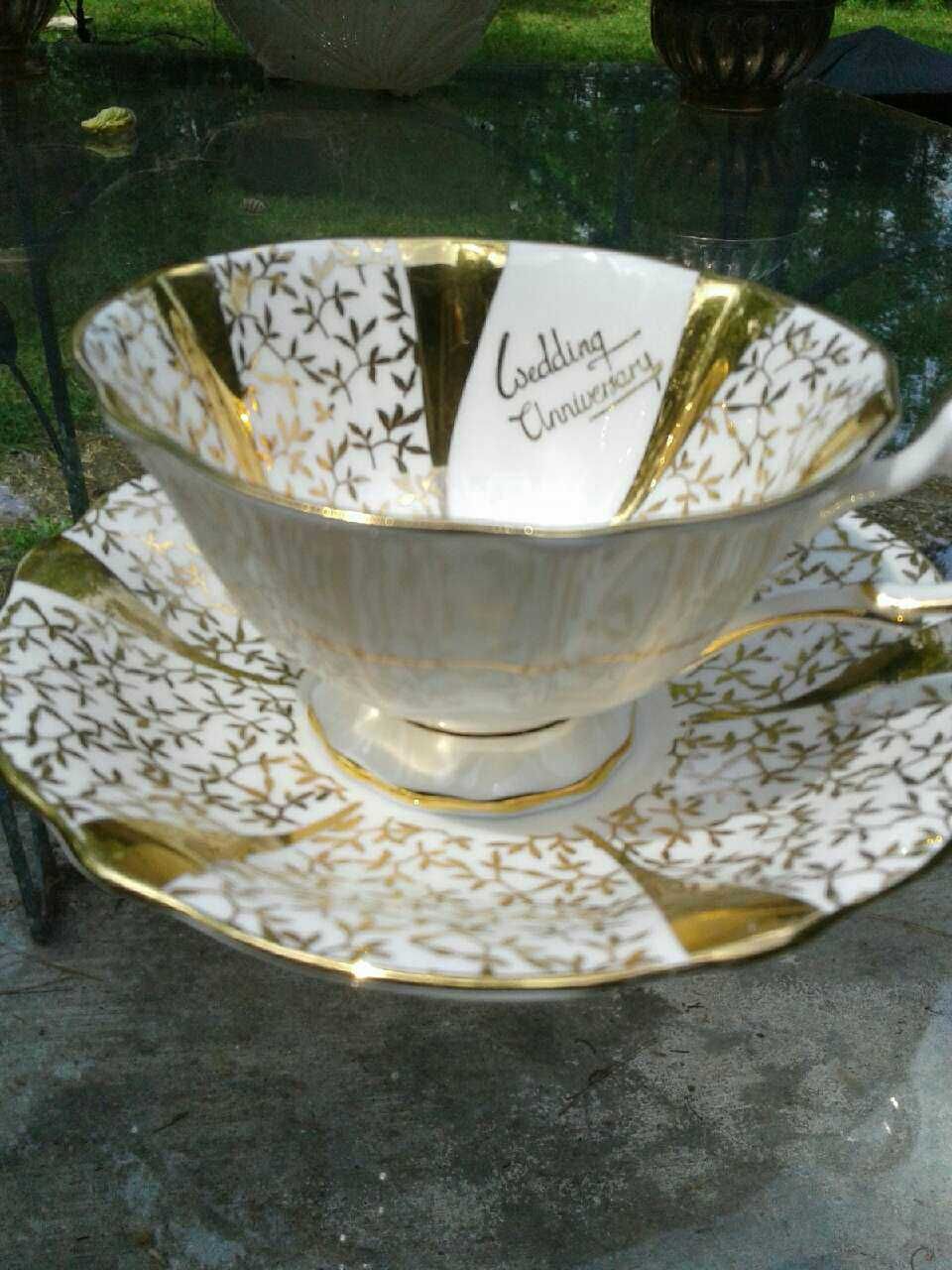 Golden Anniversary China Cup/Saucer