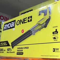 18 Volt Ryobi Cordless Jet Fan Blower Kit with Battery,Charger $140 