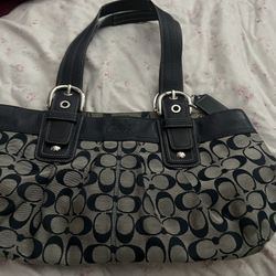 Vintage Navy Blue Mini Shoulder Bag