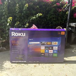 Roku Select Series 65" 4K HDR QLED TV.