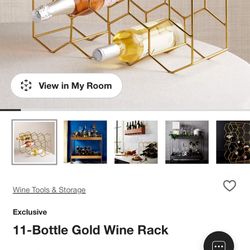 Crate&Barrel copper wine rack 