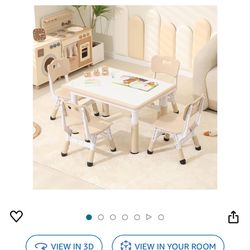Kids Table and 4 Chairs Set