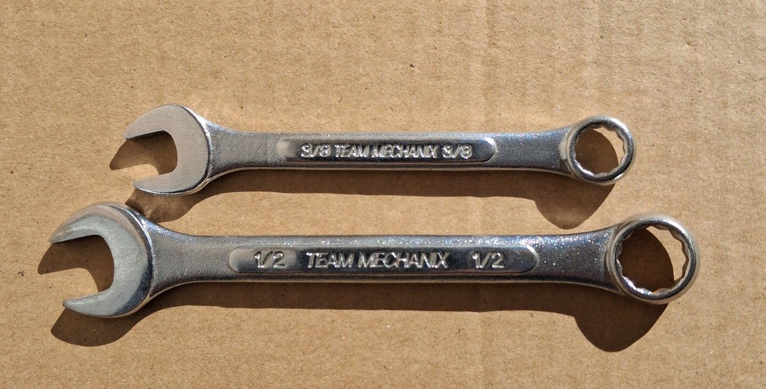 Team Mechanix Combination Wrenches 3/8" And 1/2"