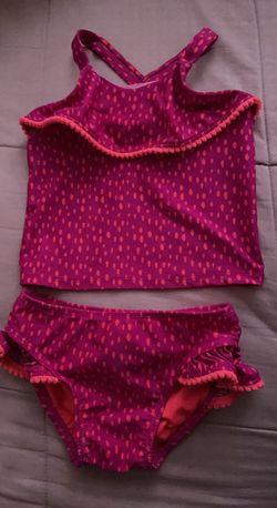 Hot Pink And Orange Two Piece Bikini