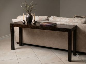 Dark Brown Speckled Sofa Console Table