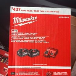 Milwaukee 2x 6ah batteries