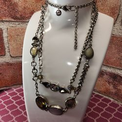 #1885, LOFT DOUBLE LAYER    NECKLACE 11"IN
